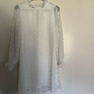 White Mini dress with puff sleeves